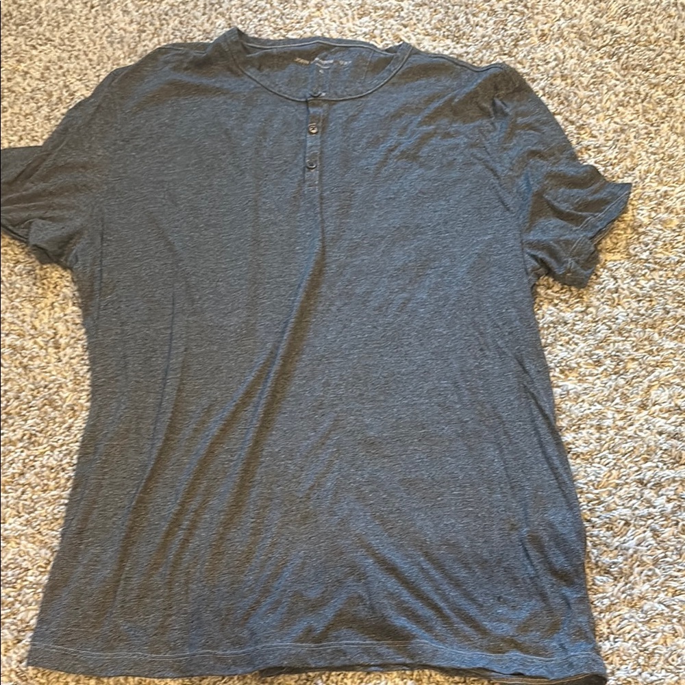 Men's Grey Henley John Varvatos Tee